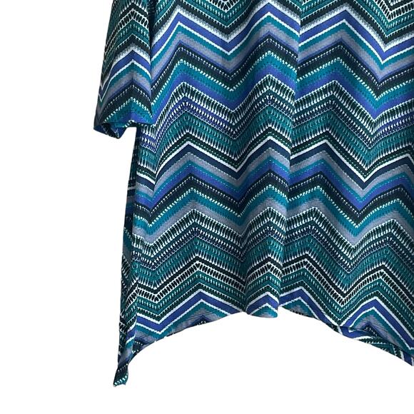 Catherines Women Tunic Top 1X Gem Detail‎ Casual Stretch Lagenlook Office Travel - Picture 8 of 11